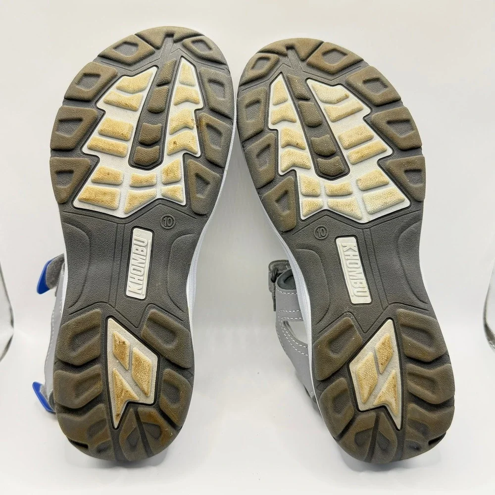 Khombu‎ Mens Sport Sandals Grey Blue Adjustable Straps Outdoor 1099420 Coral 10M